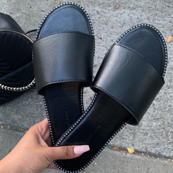 NEW Black Studded Sandal - Picture 2 of 5